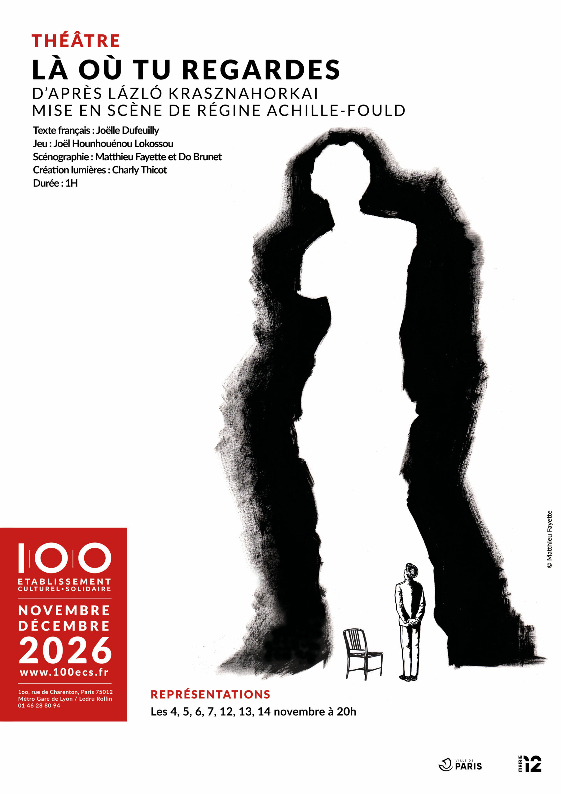 affiche Là où tu regardes 100ecs a4