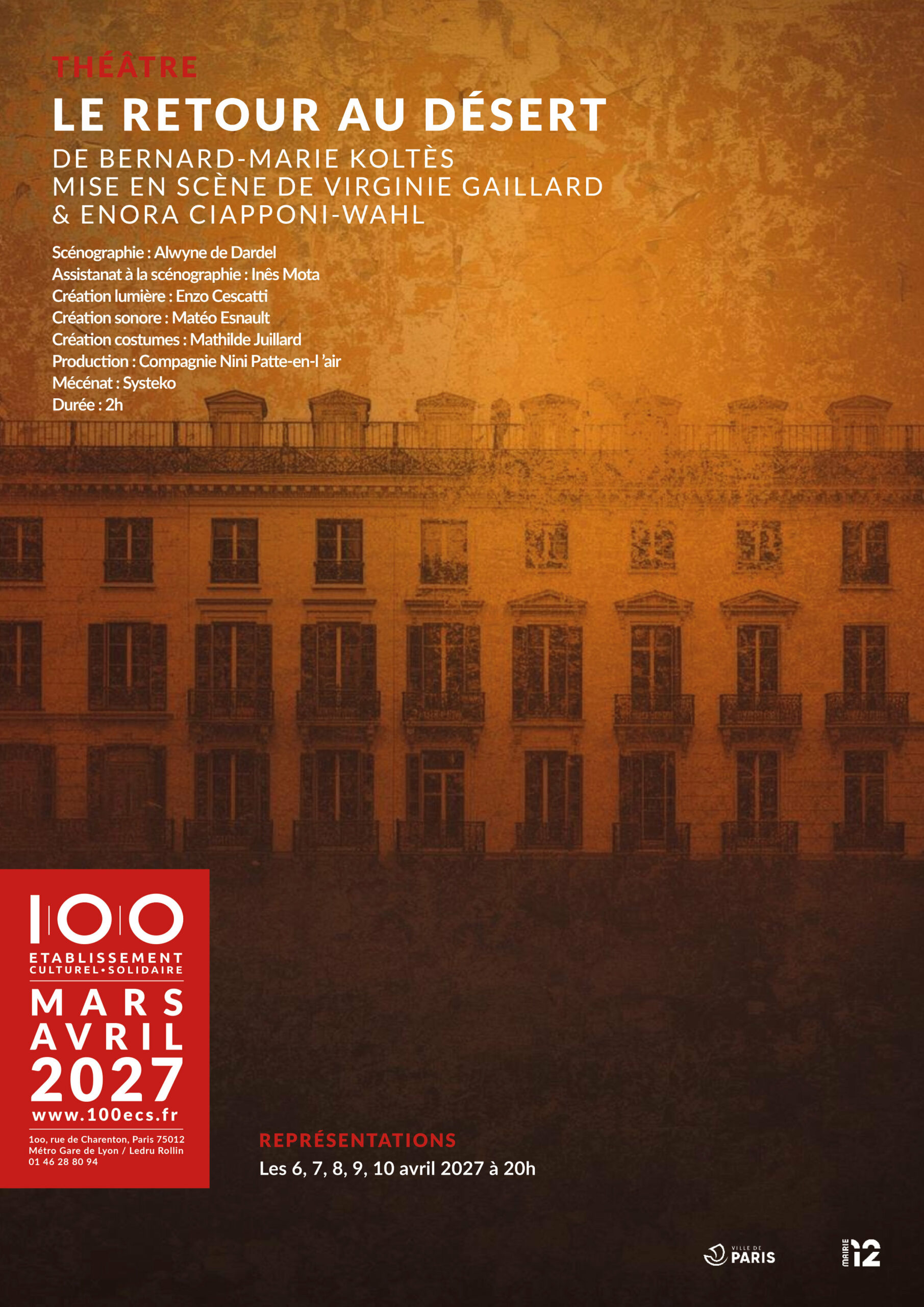 affiche le Retour au desert 100ecs a4